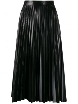 Plisovaná midi sukňa Mm6 Maison Margiela čierna