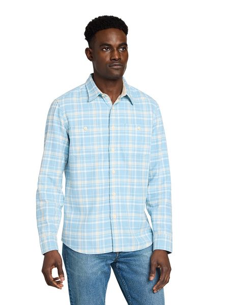 Camisa de algodón Faherty azul