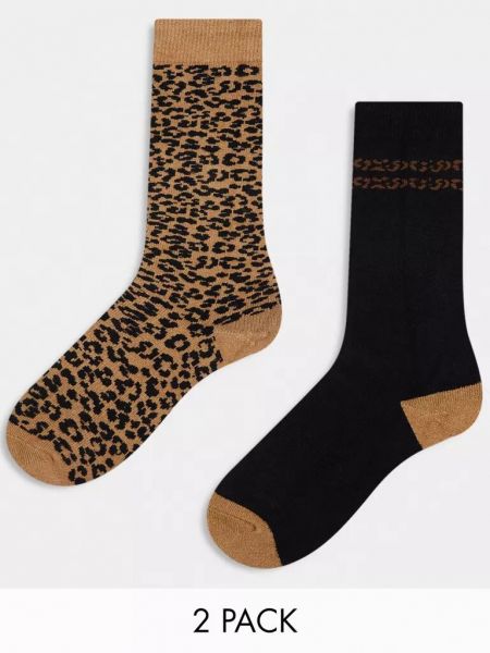 Леопардовые носки с принтом Threadbare