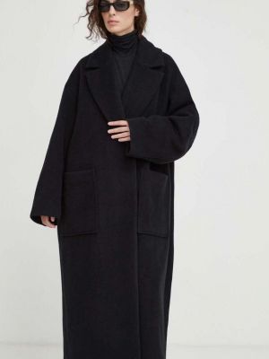 Oversized vlněný kabát Won Hundred černý