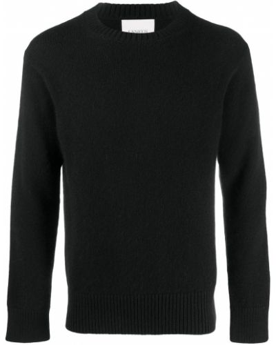 Jersey de punto de tela jersey de cuello redondo Laneus negro