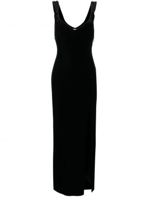Βελούδινη βραδινό φόρεμα Galvan London μαύρο