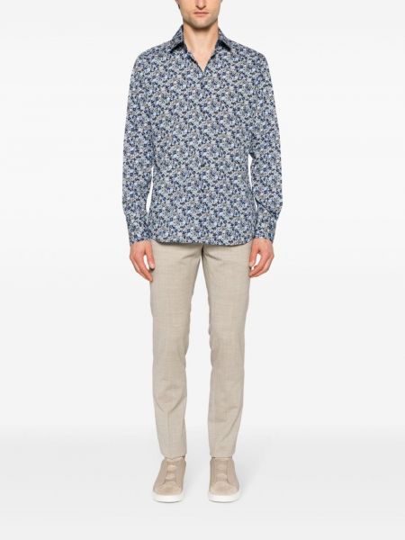 Květinová bavlněná košile s potiskem Karl Lagerfeld