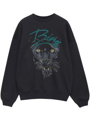 Bomull brodert sweatshirt Anine Bing svart