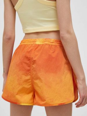 Pantaloni cu talie înaltă Adidas Originals portocaliu