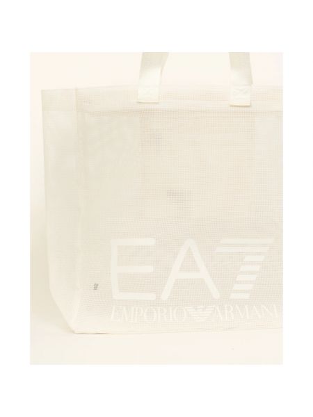 Bolso shopper transparente Emporio Armani Ea7 blanco