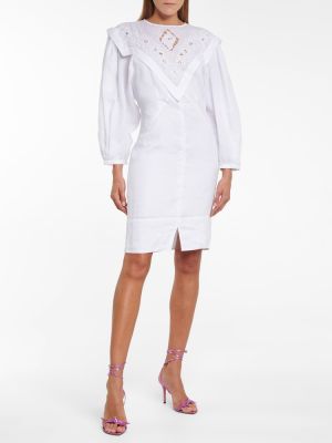 Mini vestido de lino Marant Etoile blanco