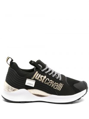 Sneakersy sznurowane z nadrukiem koronkowe Just Cavalli