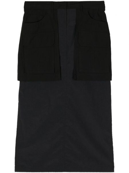 Bavlnená puzdrová sukňa Juun.j čierna