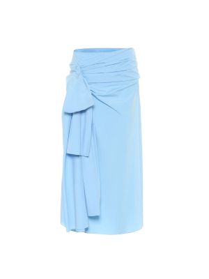 Pamučna midi suknja Marni plava