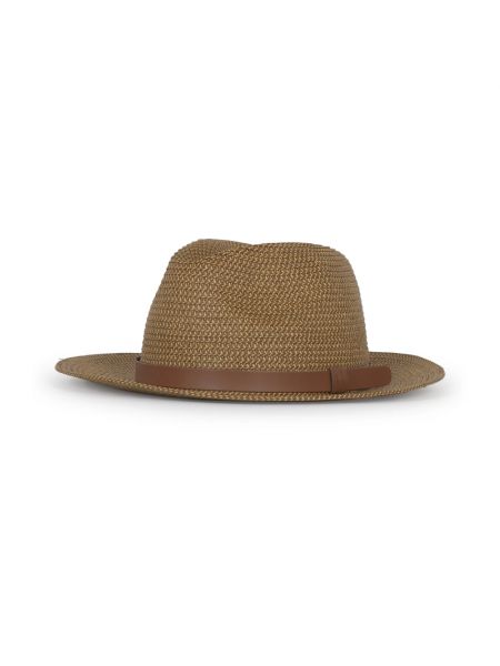 Sombrero de cuero con trenzado Emporio Armani