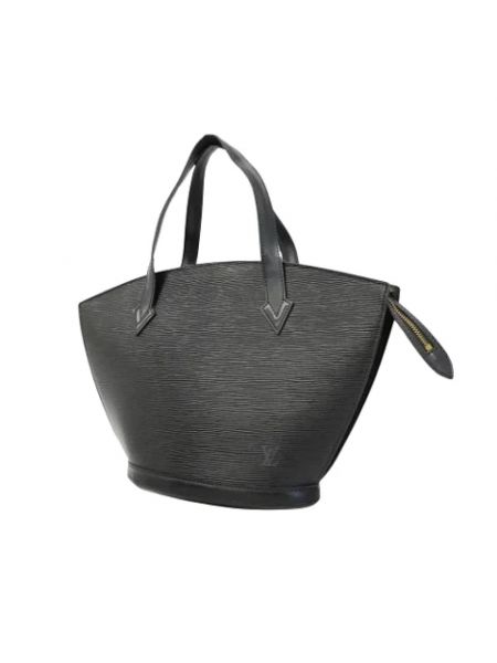 Bolsa de hombro de cuero retro Louis Vuitton Vintage negro