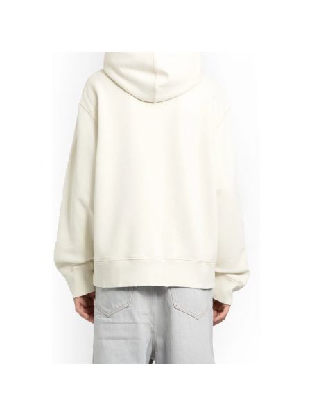 Sudadera con capucha de algodón Ami Paris blanco