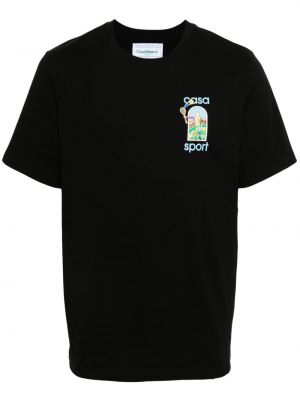 T-shirt en coton Casablanca noir