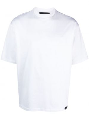 Bavlněné tričko s kulatým výstřihem Low Brand bílé