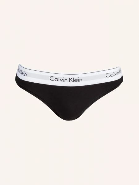 Хлопковые трусы Calvin Klein черные