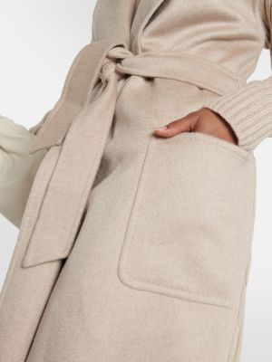 Cappotto di lana di cachemire Max Mara beige