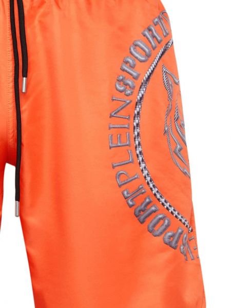 Shorts de sport à imprimé Plein Sport orange