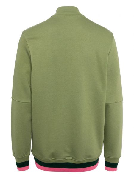 Kokvilnas džemperis ar rāvējslēdzēju Ps Paul Smith zaļš