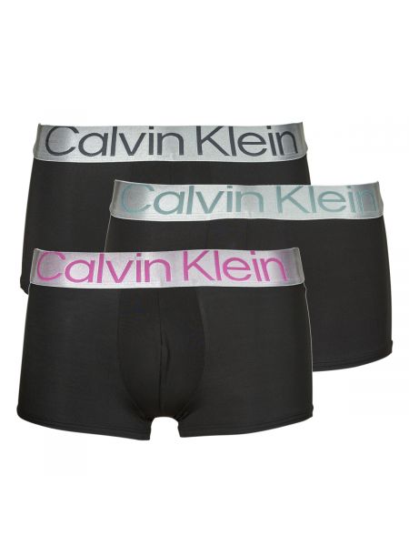 Slipy z niską talią Calvin Klein Jeans czarne