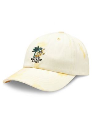 Tie dye czapka z daszkiem w tropikalny nadruk Vans żółta
