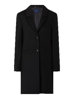 Czarny płaszcz wełniany Gant