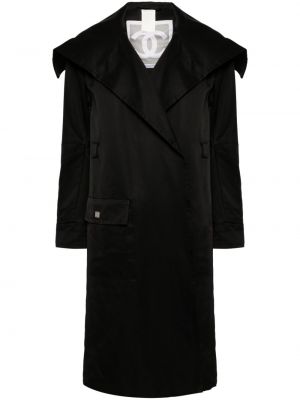 Černý kabát Chanel Pre-owned