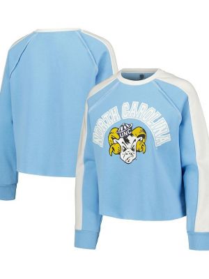 Женский укороченный пуловер Carolina Blue North Carolina Tar Heels Blindside Raglan nbsp; Gameday Couture синий