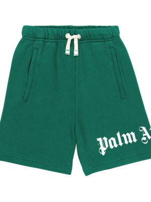 Bomull shorts for gutter Palm Angels Kids grønn