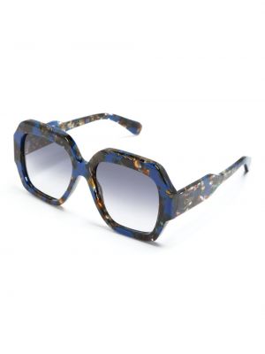 Okulary przeciwsłoneczne oversize Chloé Eyewear niebieskie
