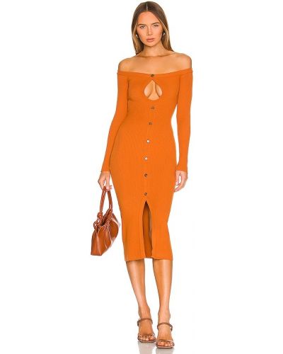 Oranžové šaty ke kolenům Nbd