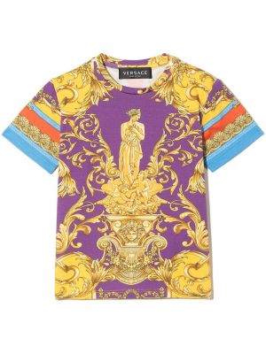 Trykt t-skjorte for jenter Versace Kids lilla