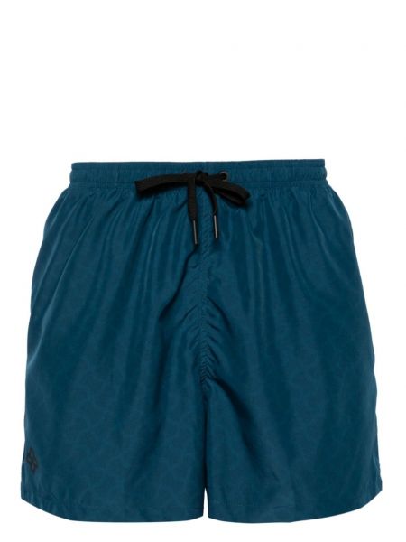 Abstrakte shorts mit print Tagliatore blau