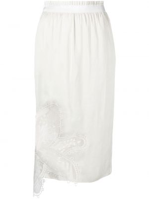 Nėriniuotas gėlėtas sijonas Ac9 balta