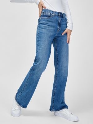 Bootcut džínsy s vysokým pásom Gap modrá
