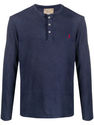 Camisa con bordado con botones Polo Ralph Lauren azul