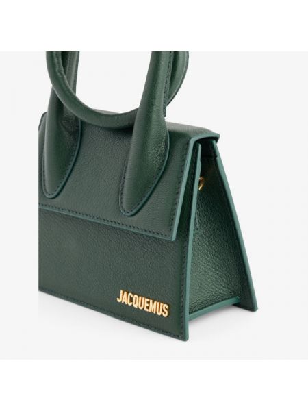 Кожаная сумка через плечо Jacquemus зеленая