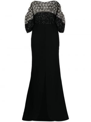 Sukienka wieczorowa z koralikami Saiid Kobeisy czarna