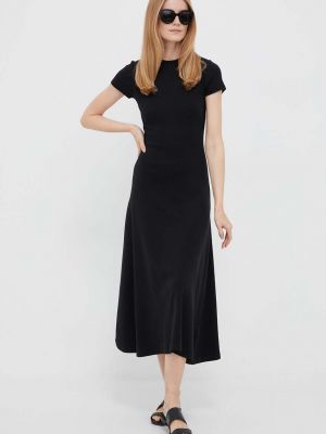 Midi haljina Polo Ralph Lauren crna