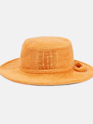 Памучна шапка Jacquemus оранжево