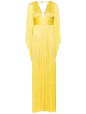 Μεταξωτή βραδινό φόρεμα Maria Lucia Hohan κίτρινο