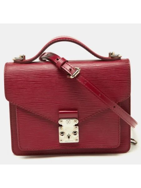 Bolso cruzado de cuero retro Louis Vuitton Vintage rojo