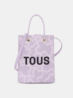 Bolso shopper con estampado Tous violeta