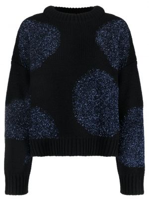 Žakarda džemperis Essentiel Antwerp melns