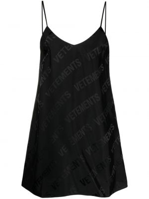 Φόρεμα με σχέδιο Vetements μαύρο