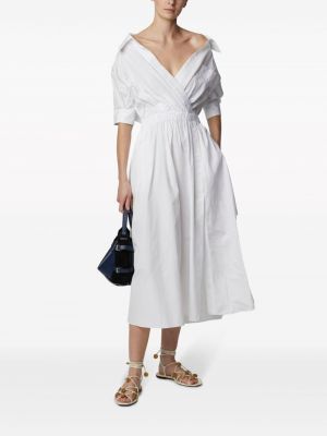 Kleid mit v-ausschnitt Altuzarra weiß