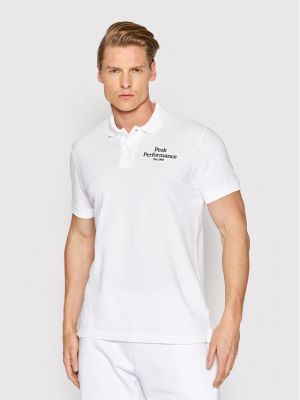 Тениска с копчета Peak Performance бяло