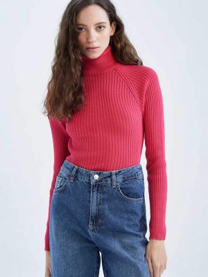 Slim fit džemperis ar augstu apkakli Defacto
