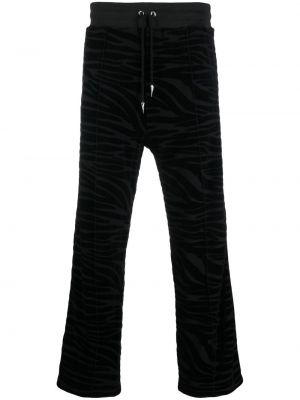 Pantaloni in tessuto jacquard Roberto Cavalli nero