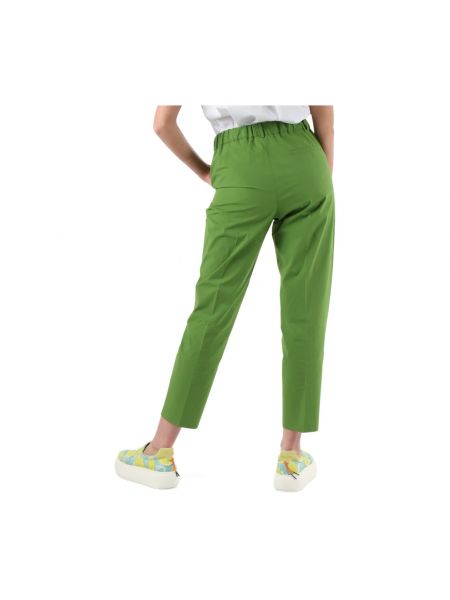Pantalones de algodón con bolsillos Niu verde